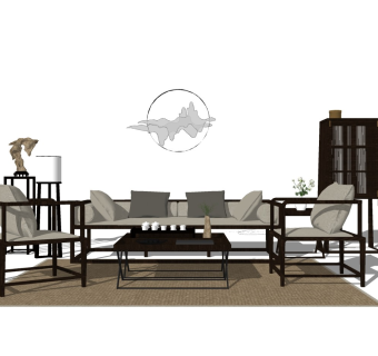 精品客厅设计家具模型 (23)